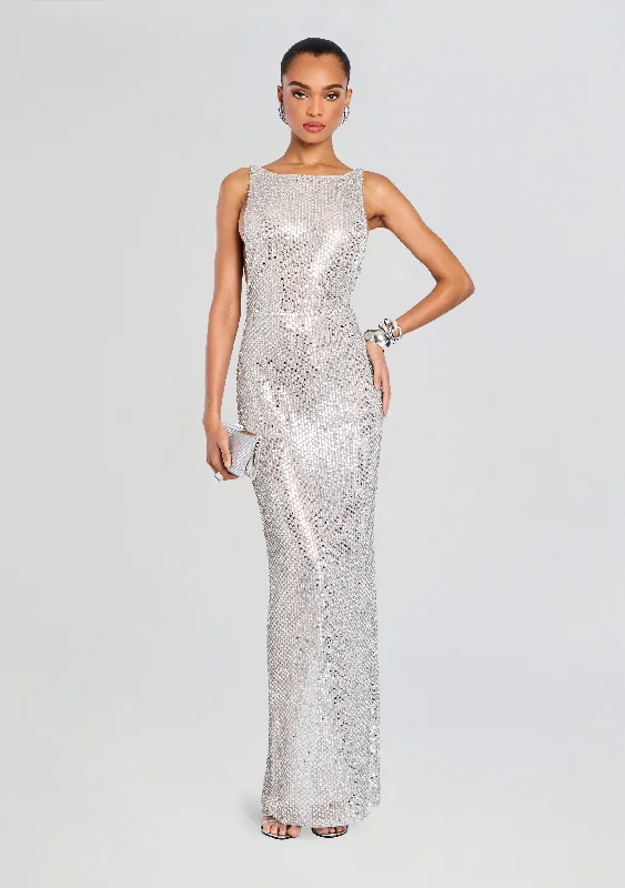 Glitter skater dress-Asha Sequin Dress