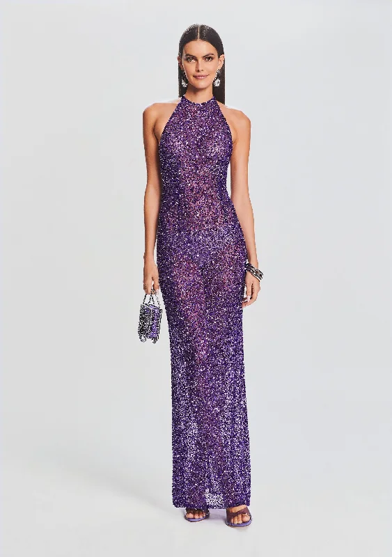 Corset satin dress-Clarisse Sequin Dress