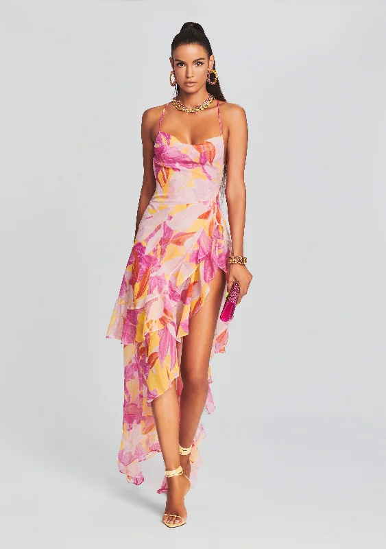 Floral skater dress-Fatima Silk Dress