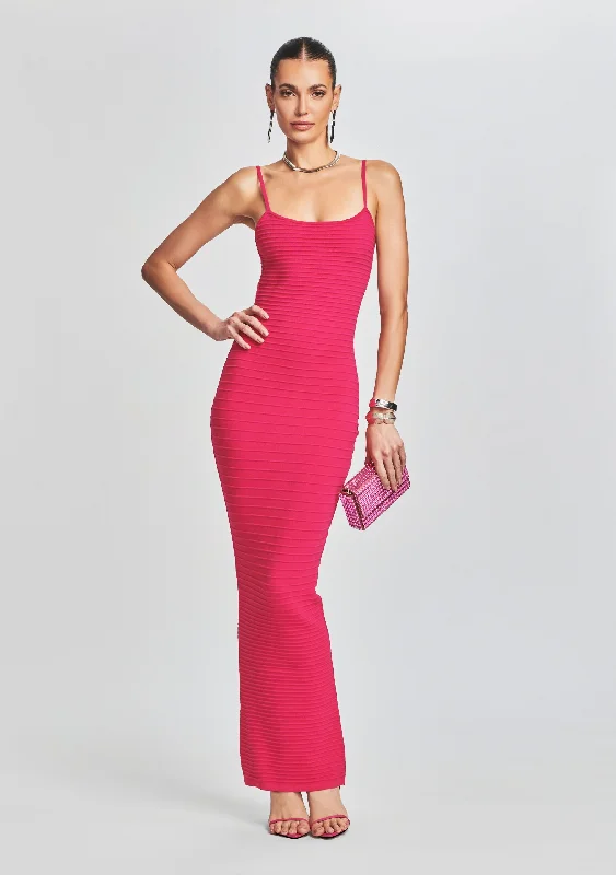 Silk evening dress-Kylie Bandage Knit Dress