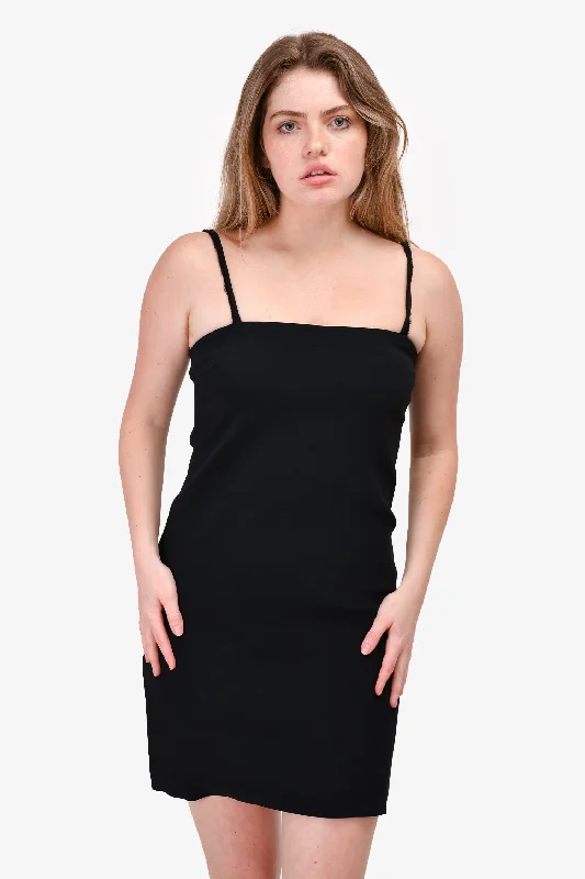 A-line velvet dress-Helmut Lang Black Tank Dress Size 6