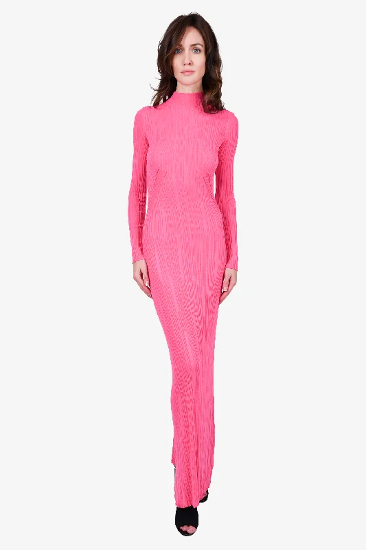 White velvet dress-Jacquemus Pink Ribbed Dress Size 38