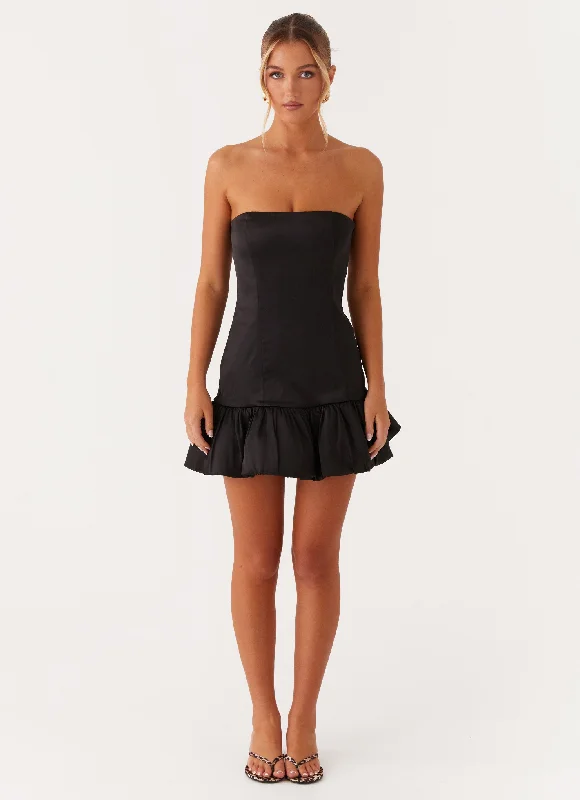 Pleated skater dress-Dancing Queen Mini Dress - Black