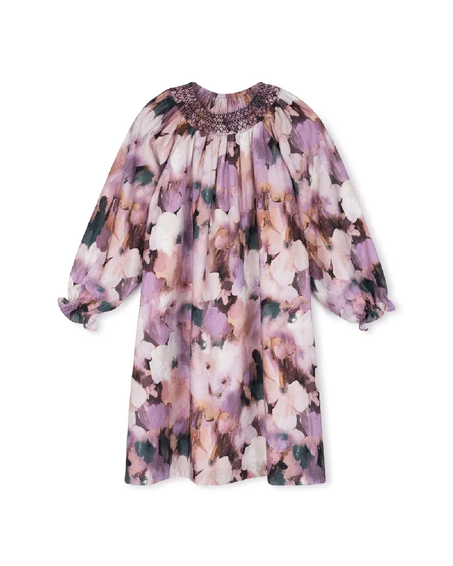 Tiered party dress-Ballo - Floral Print Dress