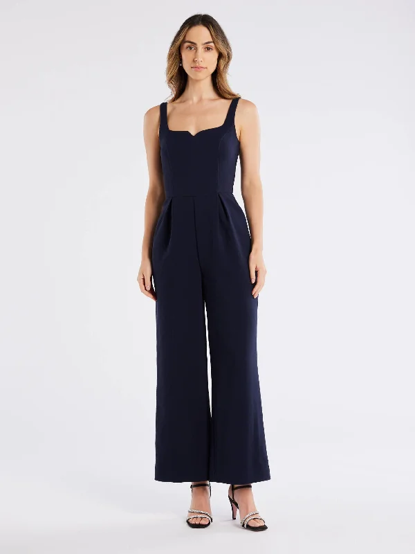 Off-shoulder party dress-Barcelona Jumpsuit - Ink