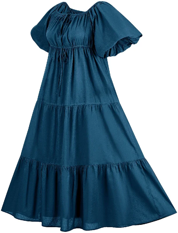 Tiered party dress-Belle Maxi Chemise Limited Edition Blues