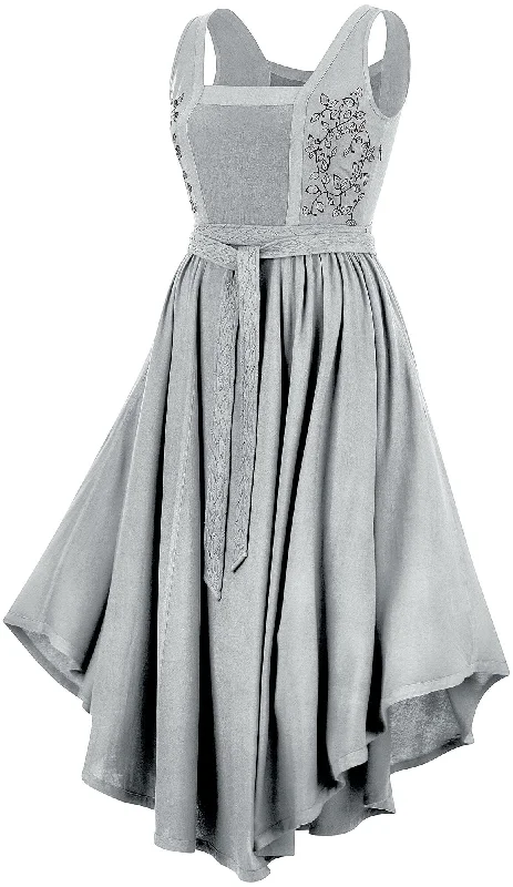 Corset party dress-Belle Maxi Overdress Limited Edition Silver Pewter