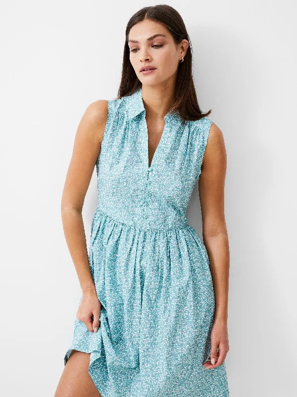 Glitter party dress-Breya Sleeveless Smock Dress