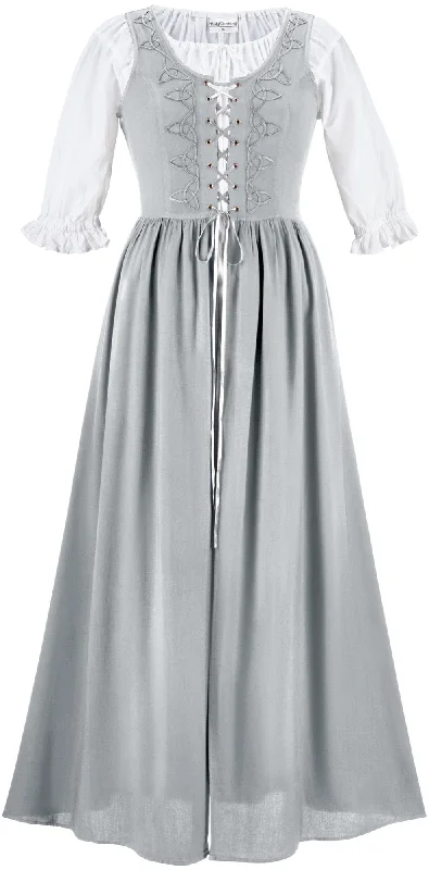 Tiered party dress-Brigid Maxi Limited Edition Silver Pewter