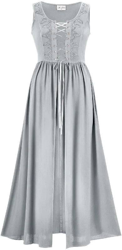 Tiered skater dress-Brigid Maxi Overdress Limited Edition Silver Pewter