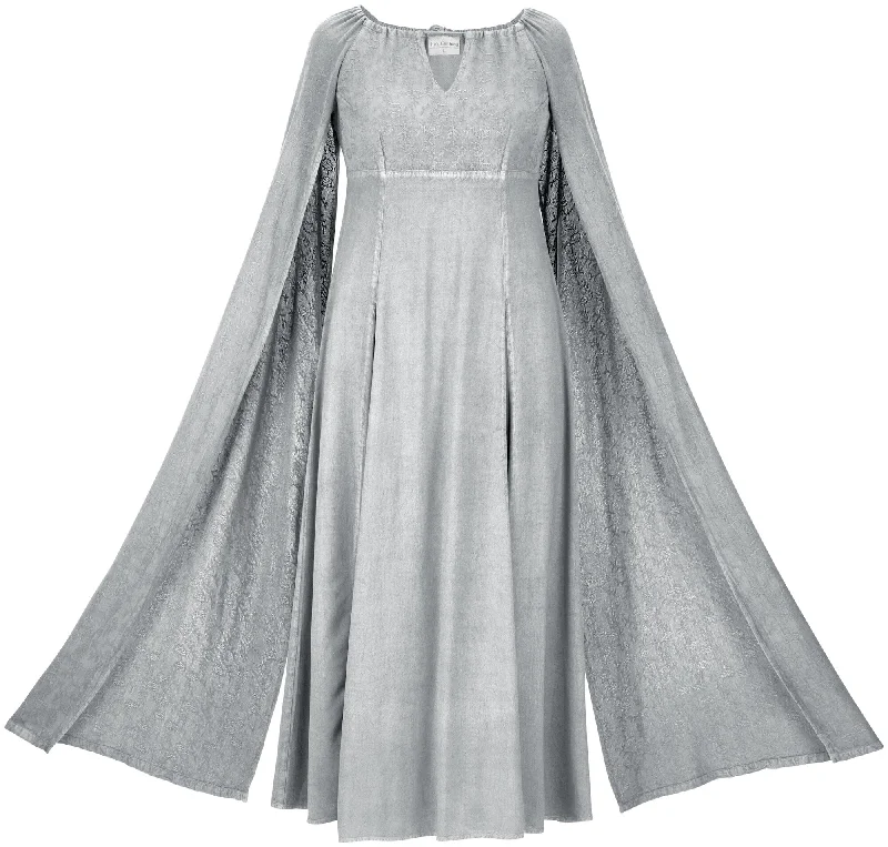 Satin party dress-Dani Maxi Limited Edition Silver Pewter