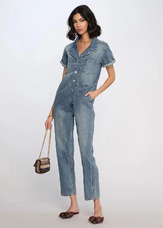 Short sleeve party dress-Dexter Jumpsuit - River