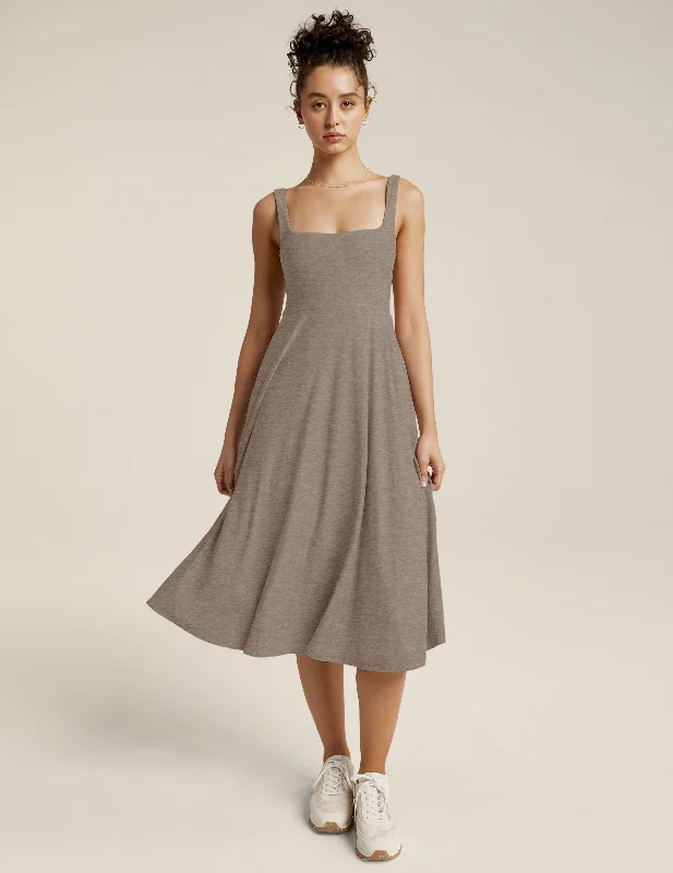 Bow-tie wrap dress-Featherweight At The Ready Square Neck Dress