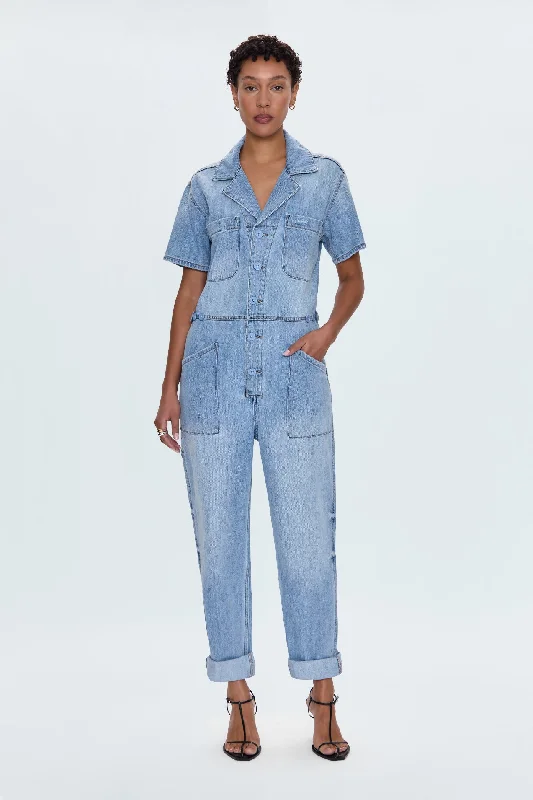 Short sleeve party dress-Grover Jumpsuit - Disoriented