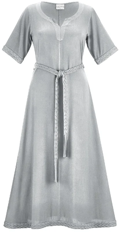 Corset skater dress-Ingrid Maxi Limited Edition Silver Pewter