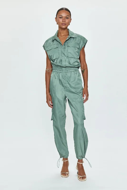 Lace party dress-Jade Cargo Jumpsuit - Bluff