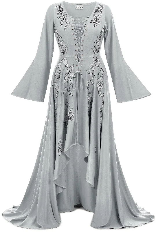 Floral skater dress-Lorien Maxi Limited Edition Silver Pewter