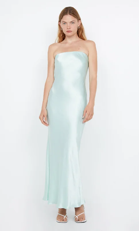 Tiered party dress-MOON DANCE STRAPLESS DRESS - MINT