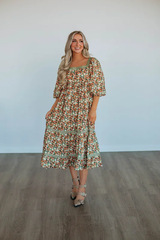 Smocked party dress-Nautia Floral Dress