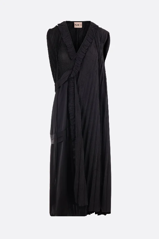 Short evening dress-haboutai oversized sleeveless dress