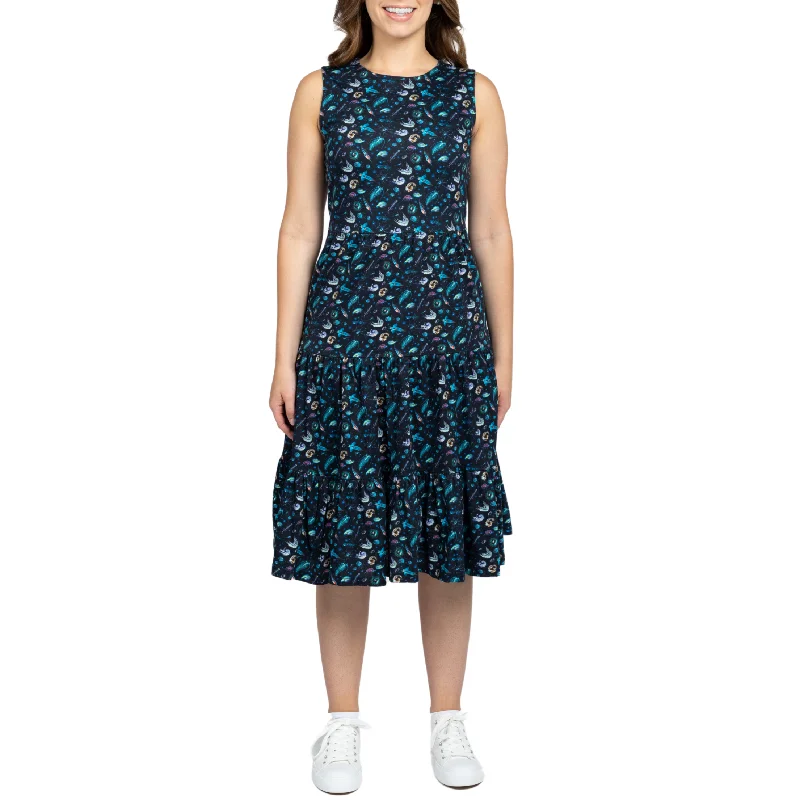 Lace skater dress-Plankton Sleeveless Tiered Dress (With Waist Seam) [FINAL SALE]