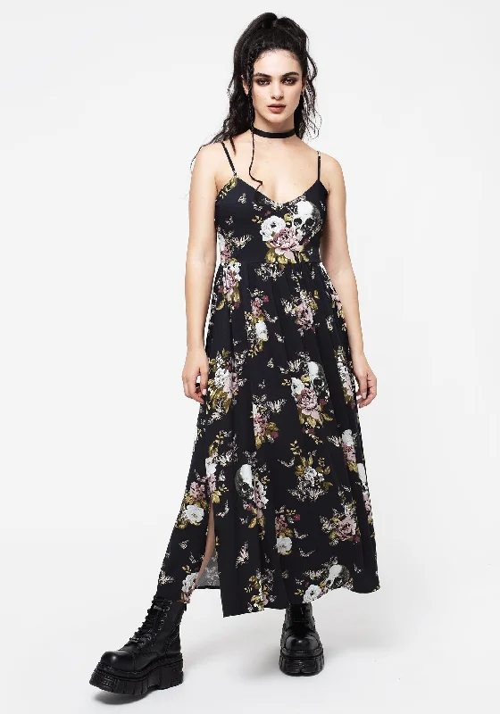 Halter neck party dress-Revival Floral Cami Midaxi Dress