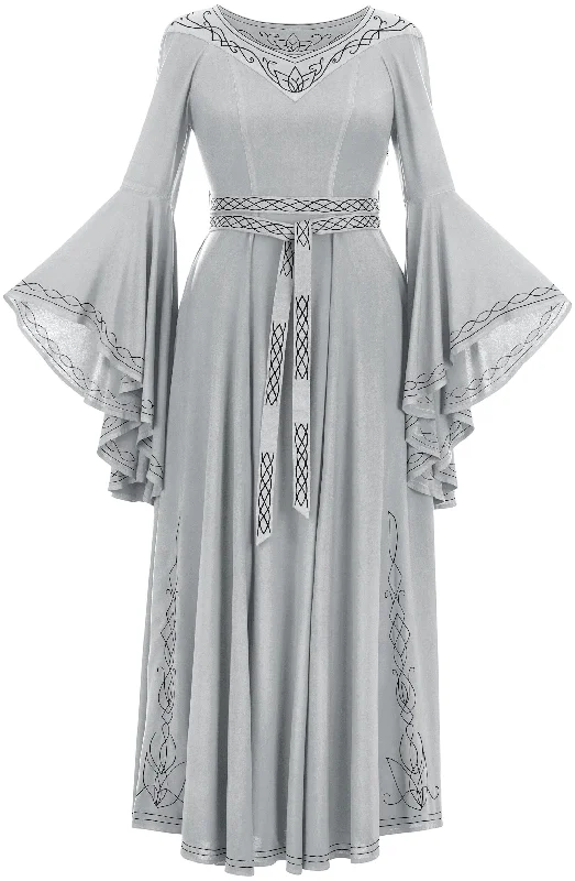 Halter neck party dress-Rhaenyra Maxi Limited Edition Silver Pewter