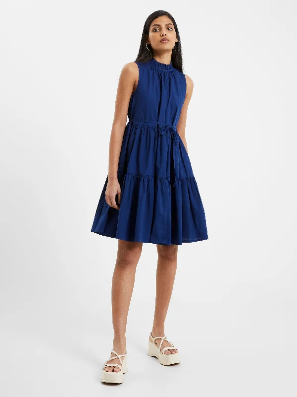 Striped skater dress-Rhodes Poplin Sleeveless Dress