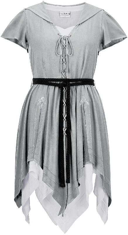 White velvet dress-Robyn Midi Limited Edition Silver Pewter