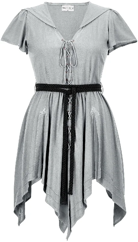 Striped party dress-Robyn Midi Overdress Limited Edition Silver Pewter