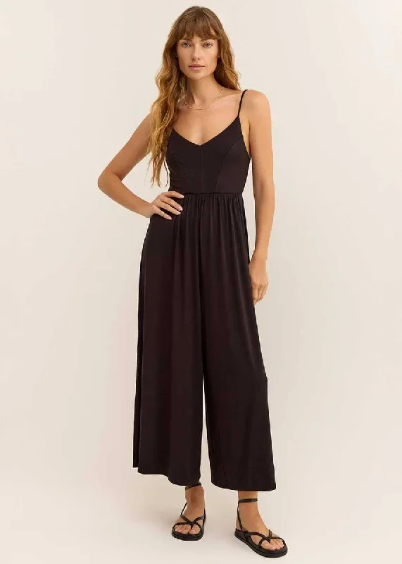 Ruched skater dress-Roz Jumpsuit - Black