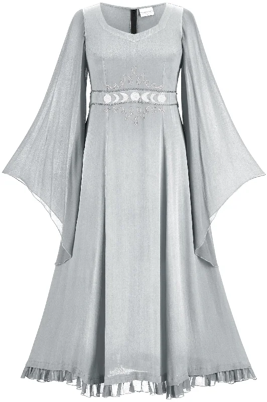 Striped skater dress-Selene Maxi Limited Edition Silver Pewter