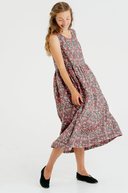 Chiffon tiered dress-Smock Dress, Sleeveless