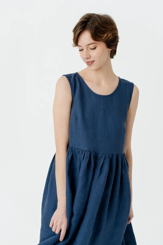 Cut-out skater dress-Smock Dress, Sleeveless