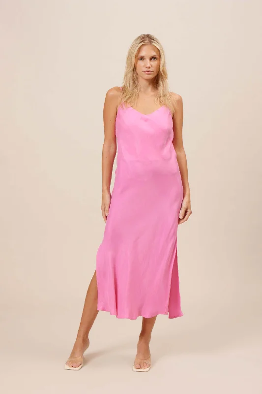 Halter neck party dress-Sophia Slip Dress