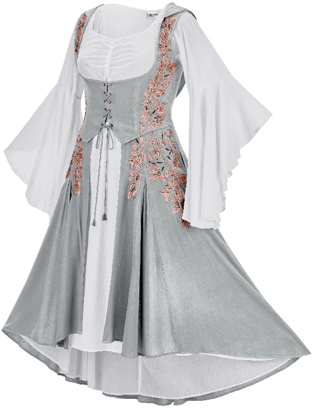 Long sleeve party dress-Tauriel Maxi Set Limited Edition Silver Pewter